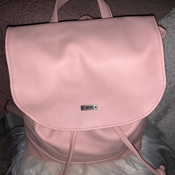 pink leather vans backpack